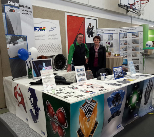 Foto des Messestandes von der Gewerbeausstellung in Steinbach-Hallenberg vom April 2016